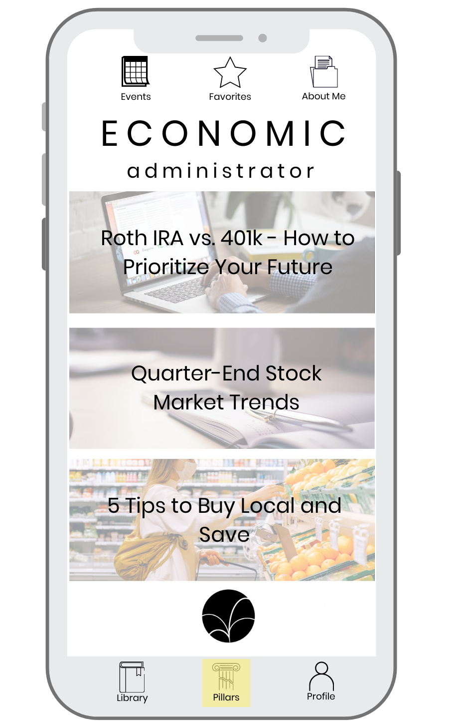 UWP Phone layout - Economic Admin